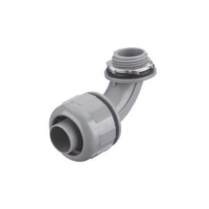 Conector Curvo 90¬∞ de Nylon de 3/4" para Tubería Liquidtight Polytuff.