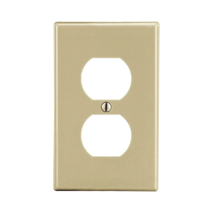 Placa de Pared para Contacto Duplex Color Marfil.