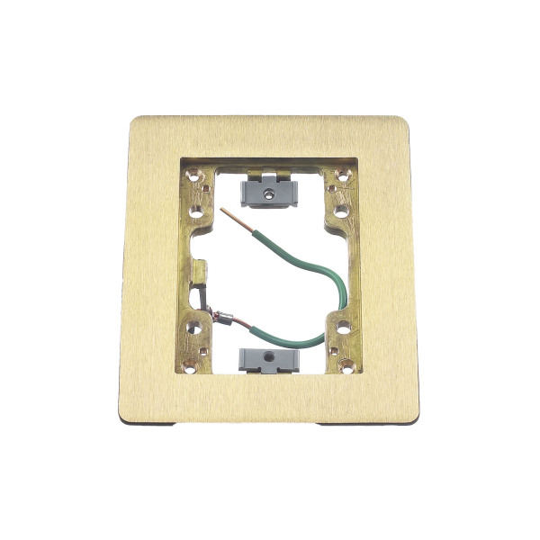 MMARCO D/LATON CEPILLADO P/CAJA D/PISO RECTANGULAR PARA 1 GANG, 6 IN X 4.85 IN.
