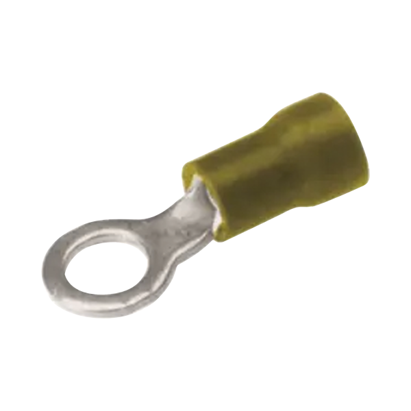 Zapata Terminal de Ojillo  para Tornillo 3/16 in (5 mm) calibre 12-10 AWG con aislamiento de vinilo.