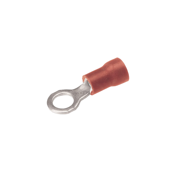 Zapata Terminal de Ojillo  para Tornillo 3/8 in (10 mm) calibre 22-16 AWG con aislamiento de vinilo.