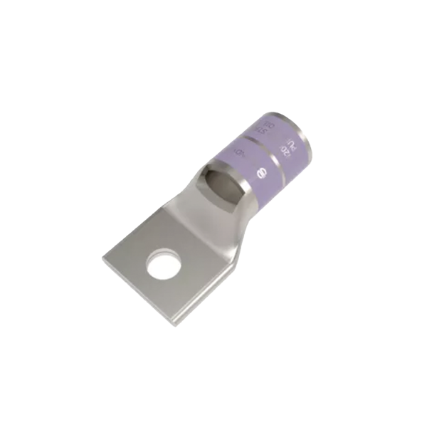 Zapata Terminal de Compresión de Cañon Corto para Tornillo de 1/2" y Calibre 4/0 AWG.