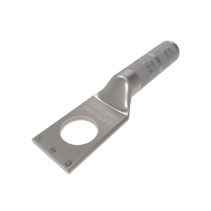 Zapata Terminal de Compresión BURNDY para Tornillo de 1/4" y Calibre 4 AWG /Cañón Largo.