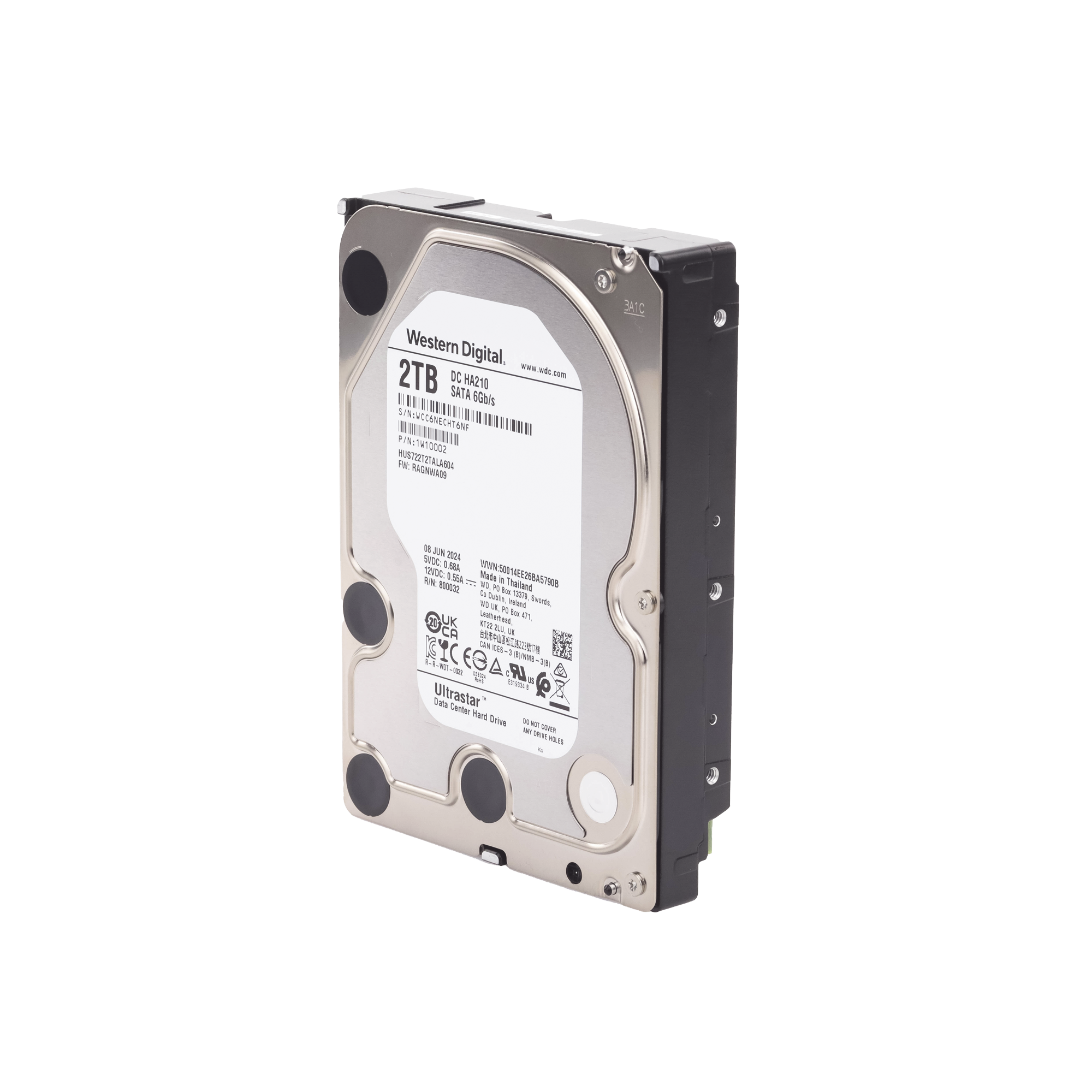 Disco Duro Enterprise 2 TB / Wester Digital (WD) / Serie Ultrastar / Recomendado para Data Center y NVRs de Alta Capacidad / Alto Performace