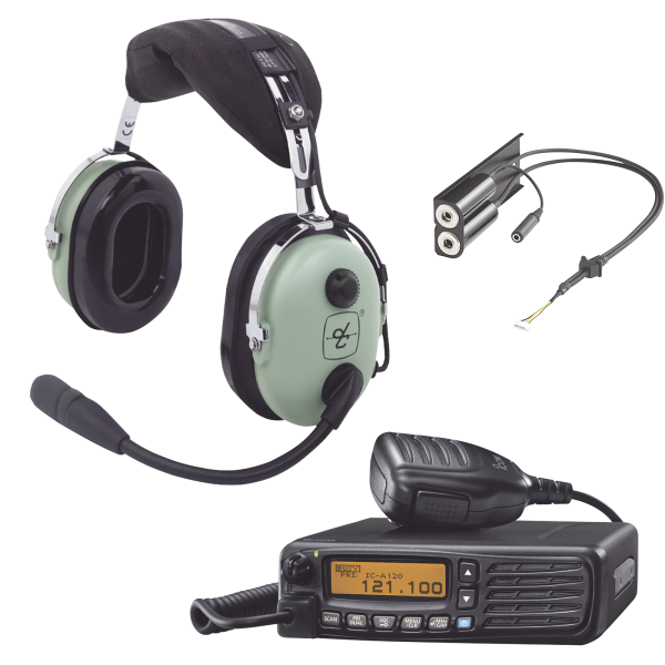 Kit Radio Movil Aéreo Icom con Auricular David Clark para Aviación General - Image 2