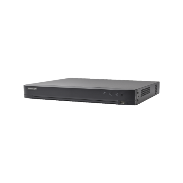 (Audio Bidireccional) DVR 32 Canales TurboHD + 8 Canales IP / 5 Megapixel Lite - 3K Lite / Acusense / Reconocimiento Facial  / Audio por Coaxitron / 2 Bahías de Disco Duro / H.265+ / Salida de Video en Full HD