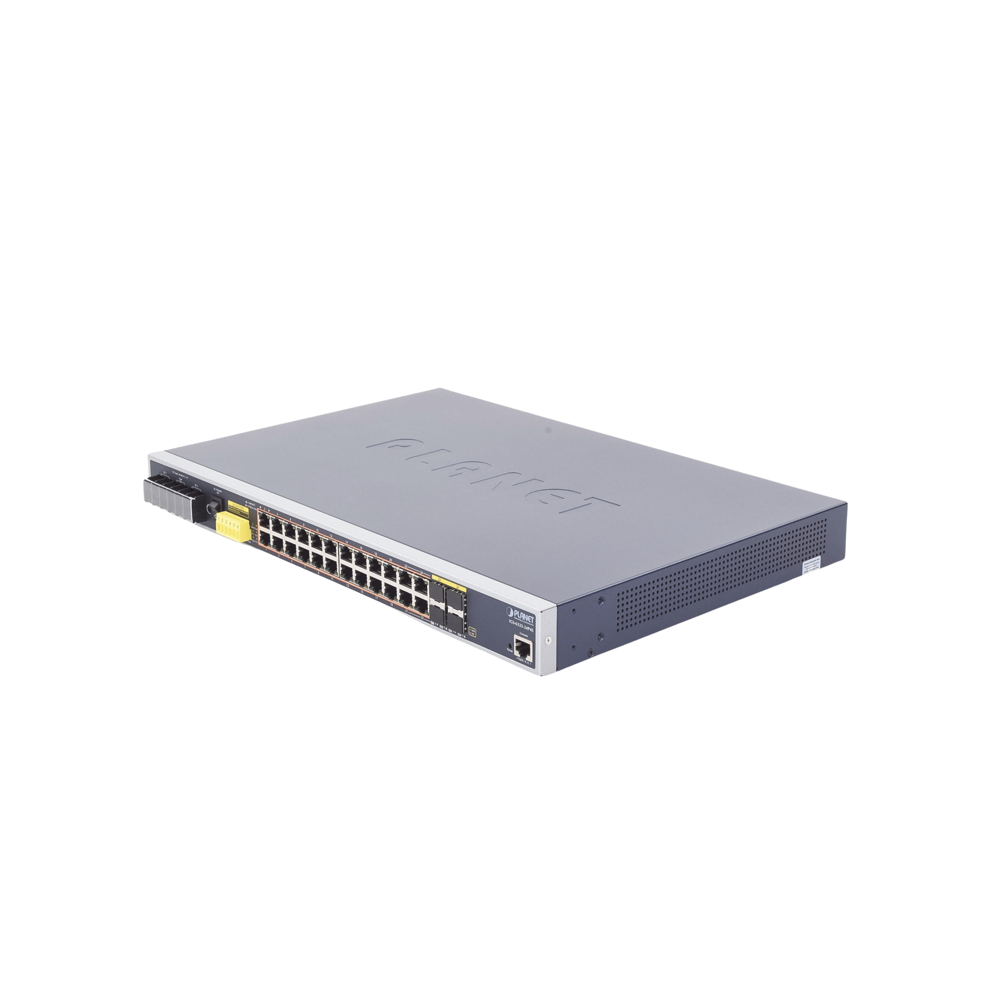 Switch PoE Industrial Capa 3, Con 24 Puertos PoE Gigabit  802.3af/at, 4 Puertos SFP Compartidos 100 / 1000X, Soporta temperaturas extremas de -40 ~ 75¬∞C