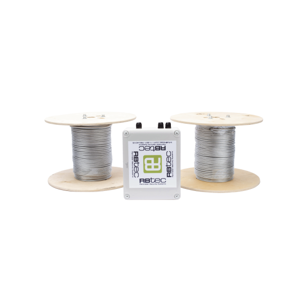 Kit de Cable Sensor Para Cerca Ciclonica IRONCLAD / 150 METROS / 2 ZONAS; 75 METROS POR ZONA / Sin Falsas Alarmas por Viento / TODO Incluido/TARJETA LPU400/ Calibración por Software