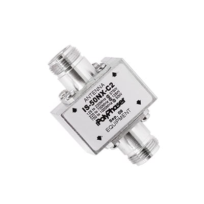 Protector Coaxial RF de CD Para 125 - 1000 MHz Con Ceja lateral y Conectores N Hembra en Ambos Lados, 50 Œ©
