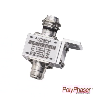 Protector RF Coaxial Para 10 - 1000 MHz de Ceja Frontal y Conectores N Hembra en Ambos Lados, 50 Œ©
