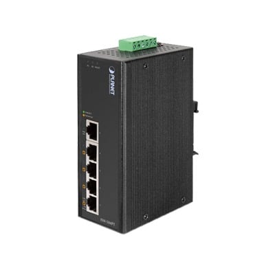 Switch industrial, Temperatura de Operación: -40 a 75¬∫C, 4 puertos PoE 10/100 + 1 Puerto 100Base-FX