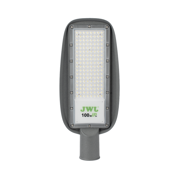 Luminaria LED  de 100 W / 100 - 265 V CA~50/60 Hz / Fotocelda  / Color Blanco/ Dimensiones 200 x 465 x 78 mm / Ángulo de Luz 135°