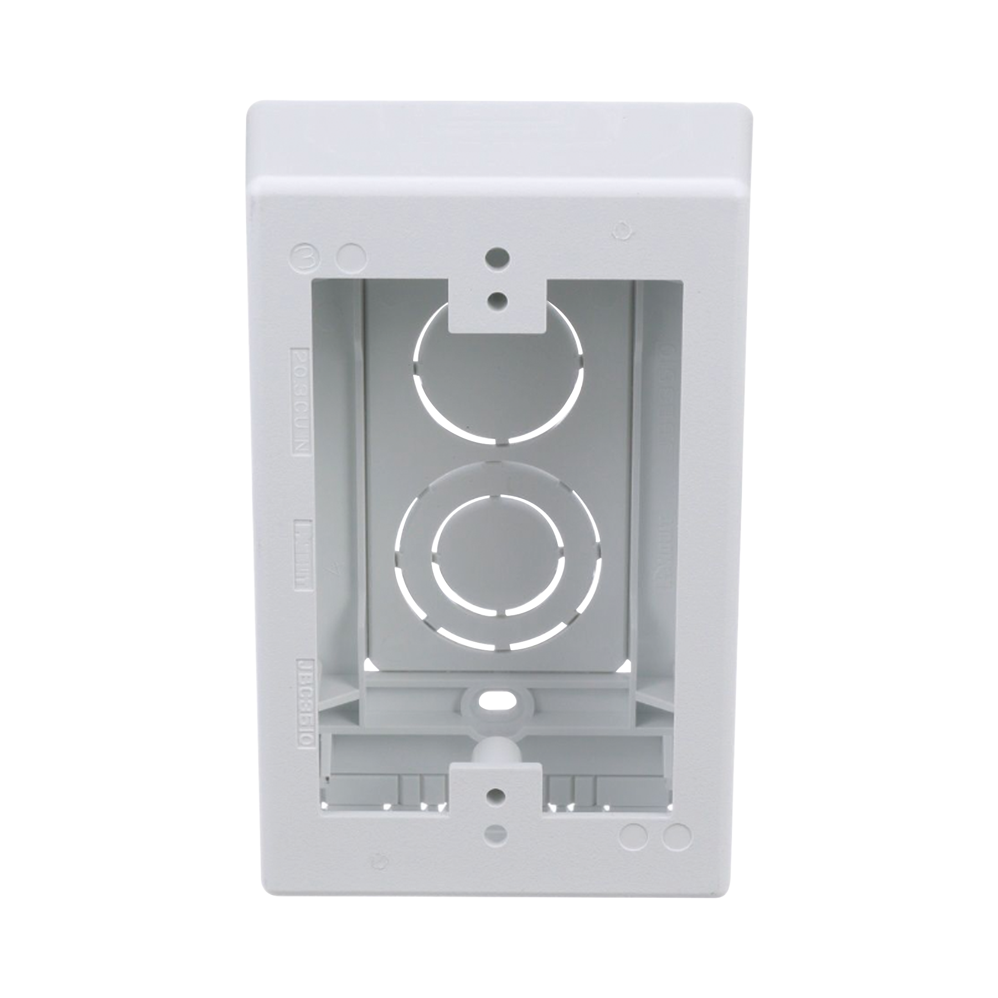 Caja de Pared Superficial, uso Universal con Placas de Pared, Con Cinta Adhesiva, Color Blanco