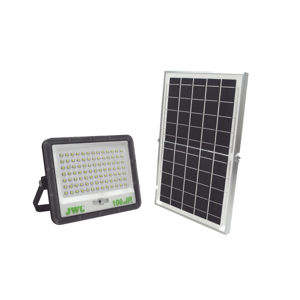 Reflector con Panel Solar 100 W /  Batería 3.2  V CD / T.C.C. 6 500 K / IP66.
