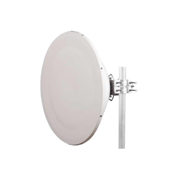 Antena direccional Alto Rendimiento / Parábola profunda para mayor aislamiento al ruido /4 ft / Guía de onda  para radio B5x y C5x / Ganancia de 35 dBi / Soporte de acero inoxidable / Polaridad en 90 ¬∞ y 45 ¬∞ / Incluye montaje.