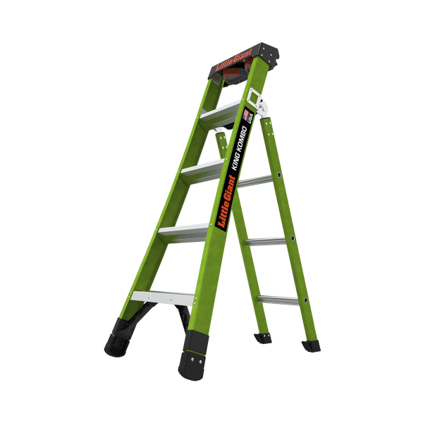 Escalera de Tijera 3 en 1 de 1.5 Metros, Fibra de Vidrio (SKU13906-001). Hecha en E.U.A. (Versión 2.0)