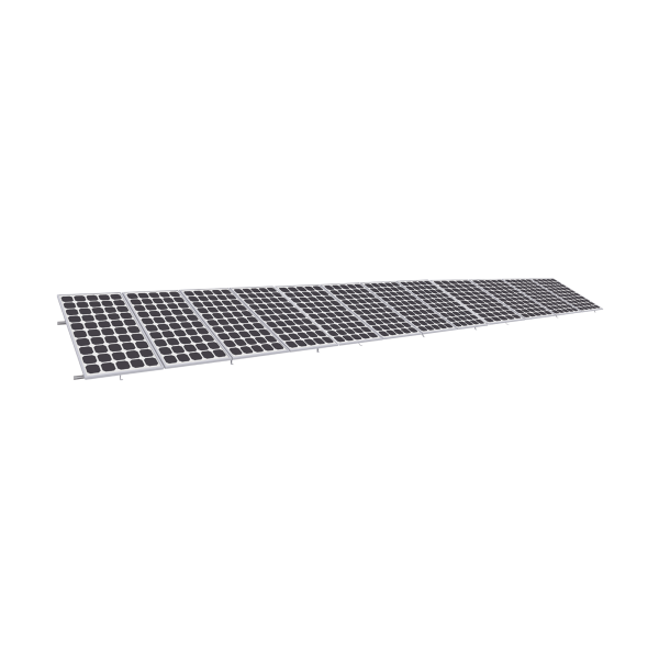 Montaje para Panel Solar, Riel "8" de 5400mm para Módulos con Espesor de 35mm, Velocidad de Viento Máx. 136km/h (20¬∞ a 45¬∞)