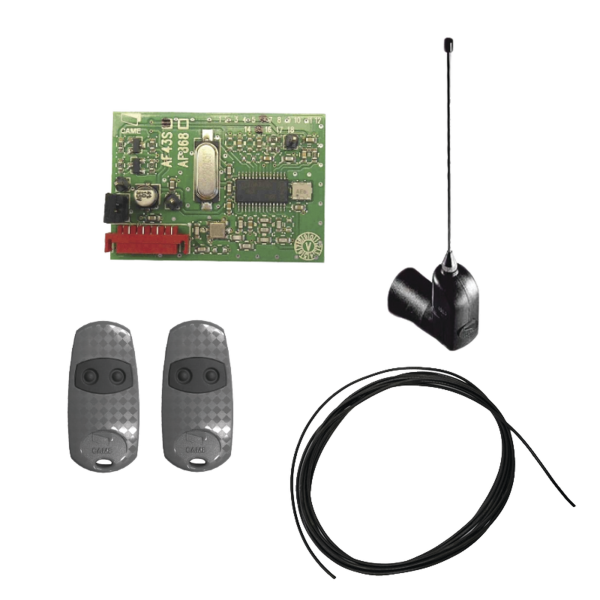 Kit Receptor inalámbrico con antena / Hasta 45M en linea de vista / INCLUYE dos controles  y 3 metros de cable RG58 para la antena