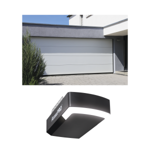 KIT COMPLETO Puerta D/ Garage 20x8 Pies / Lisa Linea Central / Color blanco / Insulada / Incluye Motor FS1000APPRT / 1/2HP / Fuerte/Silencioso/Luz LED/Motor DC .