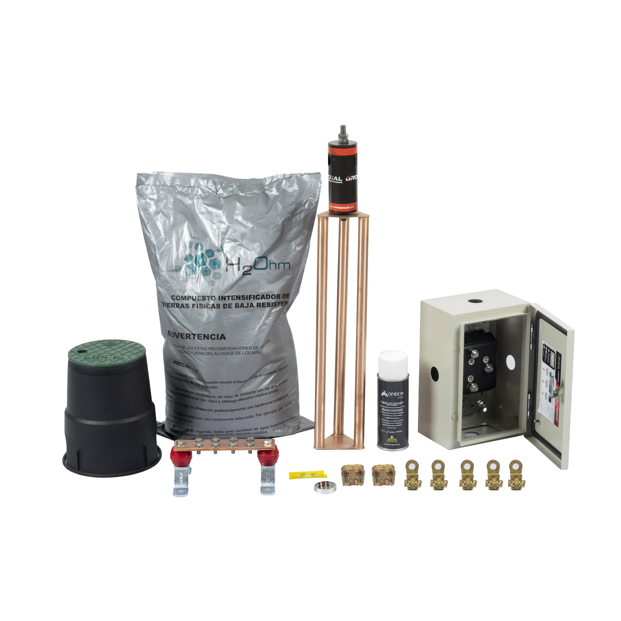 Kit de Tierra Física modelo TG100K con Electrodo Magnetoactivo 67 x 17 cm, capacidad Max: 100 AMP