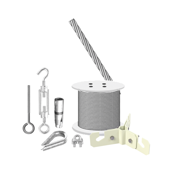 Kit  de Sujeción de Mástil de 6 Metros a Piso de Concreto.