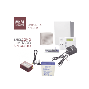(2 Años 4G ILIMITADO INCLUIDO) Kit VISTA48LA,Teclado 6150, Comunicador MN01LTEM, Bateria, Transformador y Sirena de 15 Watts
