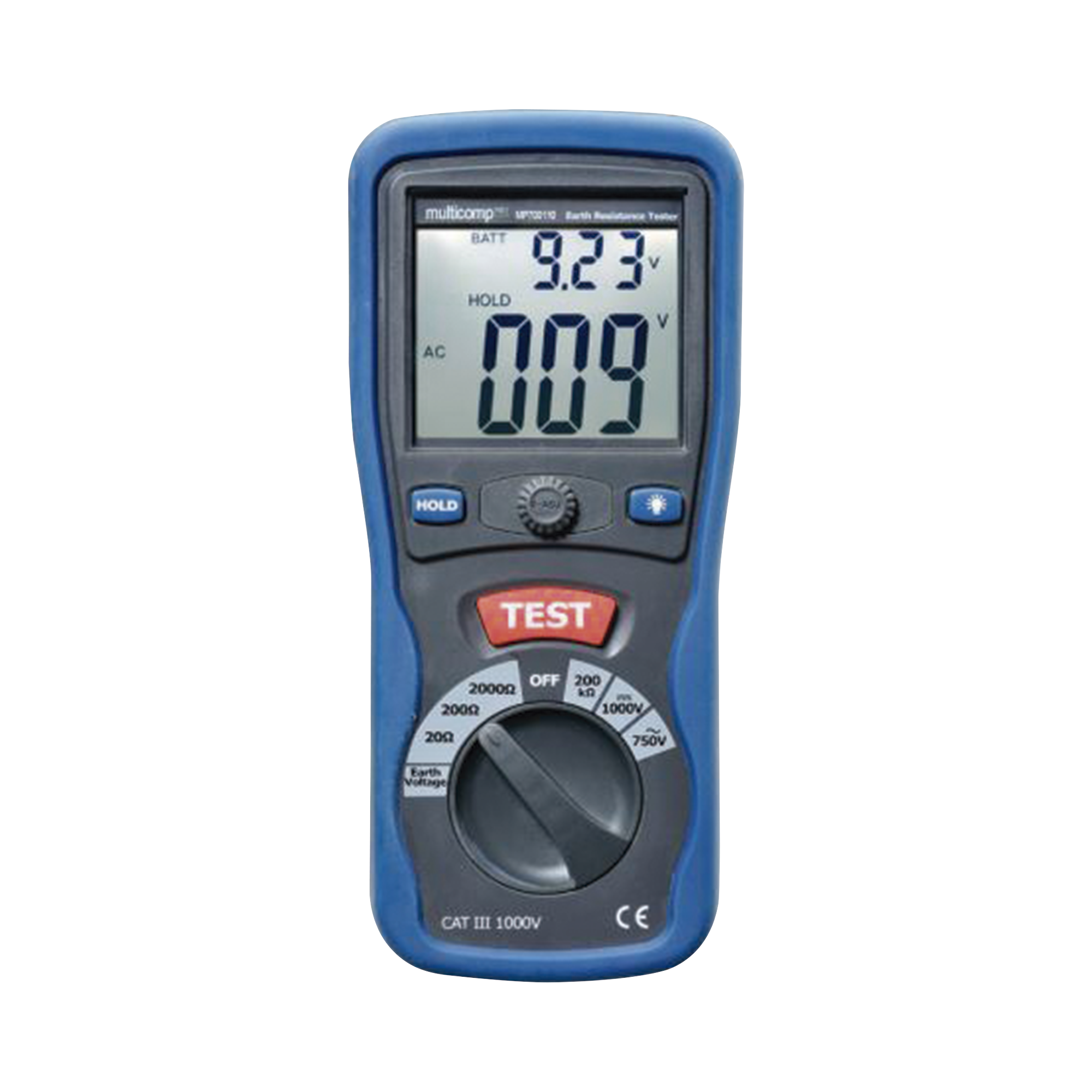 KIT de Medidor de Resistencia a Tierra Digital ( Terrómetro ), a 3 hilos  CAT III / 1000 V.