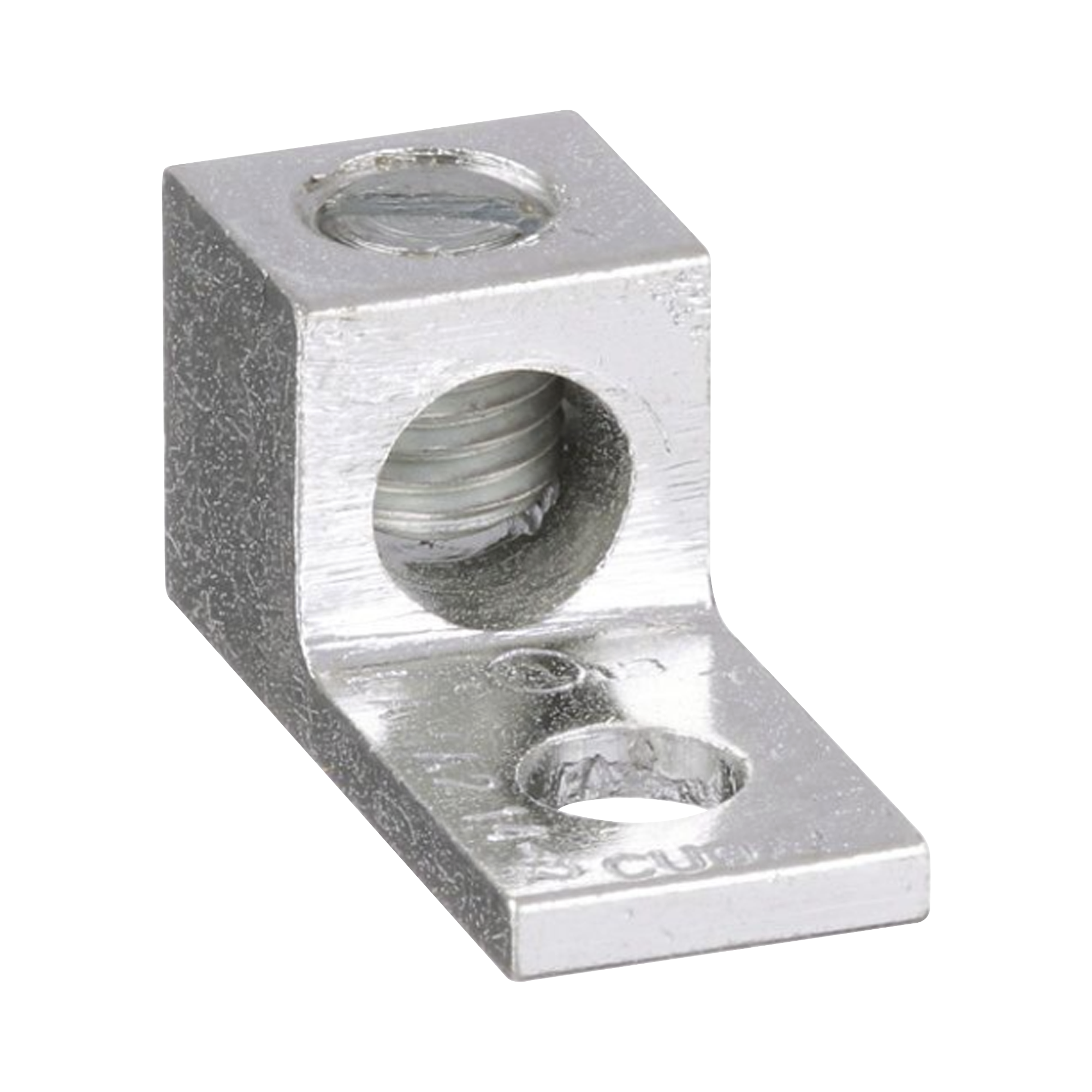 Conector Mecánico de Aluminio, de Un Orificio 1/4" y Un Barril, para Cable de 14 a 2 AWG. 1 Pieza