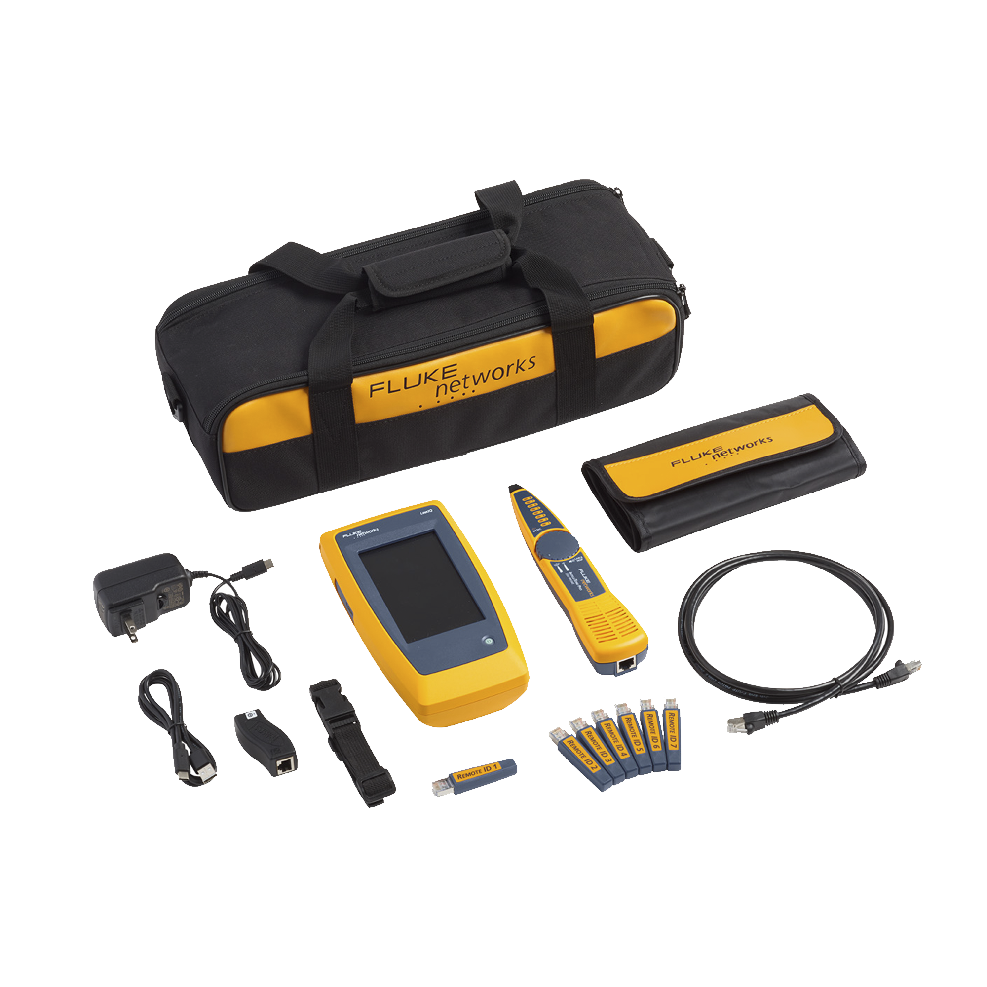 Kit Avanzado de Calificador de Red LinkIQ, Para Verificar Rendimiento de Cableado Hasta 10Gbps Basado en Frecuencia, con Pantalla Multitáctil a Color