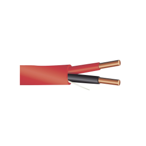 Alambre de Alarma contra Incendios - Bobina de 305 Metros: 2 x 14 AWG, Rojo, Tipo FPLR, (UL) FT4, Ideal para Sistemas de Detección y Evacuación de Incendios
