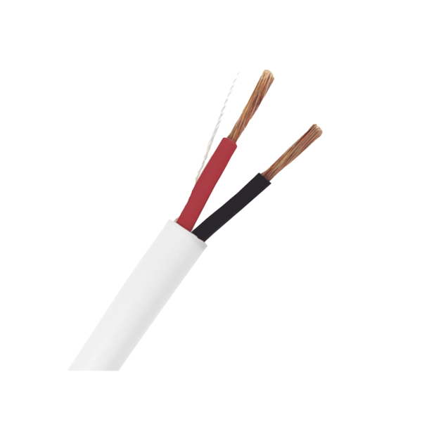 Bobina de Cable 305 Metros: 2 x 16 AWG, Color Blanco, CMR, Para Sistemas de Seguridad y Alarmas