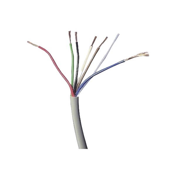 Bobina de Cable 305 Metros: 6 x 18 AWG, Color Blanco, CMR, Para Sistemas de Seguridad y Alarmas