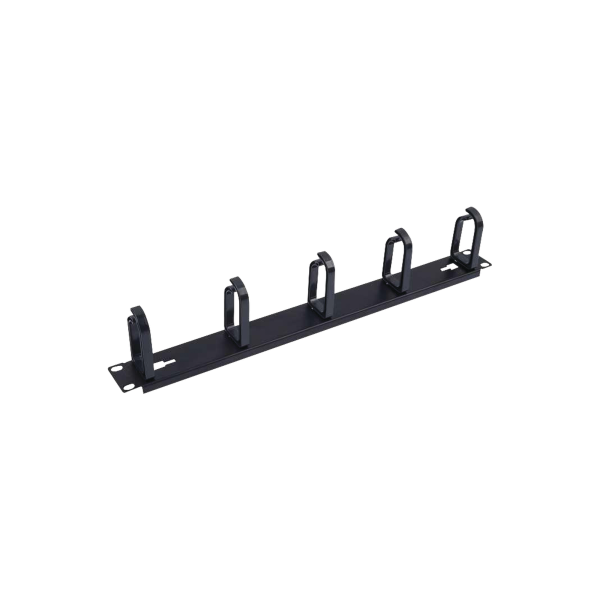 Organizador de Cables con 5 anillos, 1U, 19" Color negro
