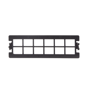 Placa acopladora vacía para Distribuidor de Fibra Óptica LP-ODF-8024, acepta 12 acopladores SC simplex o 12 acopladores LC Duplex, color negro