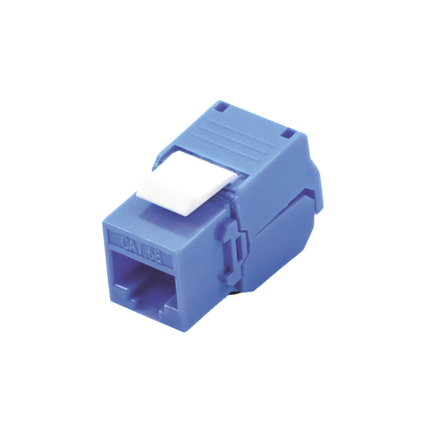 Módulo Jack Keystone Cat5e (toolless), con terminación en ángulo 180 ¬∫ Color Azul, Compatible con Faceplate y Patchpanel Linkedpro