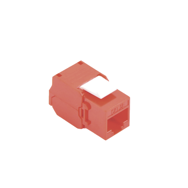 Módulo Jack Keystone Cat5e (toolless), con terminación en ángulo 180 ¬∫ Color Rojo, Compatible con Faceplate y Patchpanel Linkedpro