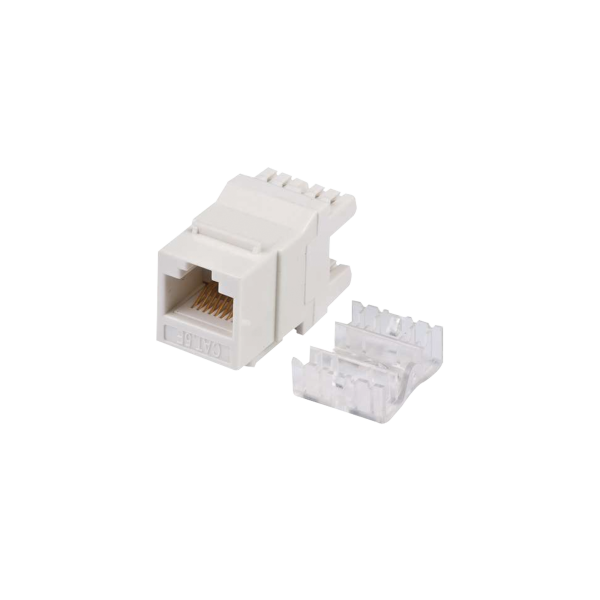 Módulo Jack Keystone Cat5e con terminación en ángulo 180 ¬∫  Color Blanco