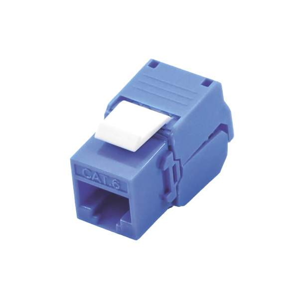 Módulo Jack Keystone Cat6 (toolless), con terminación en ángulo 180 ¬∫ Color Azul, Compatible con Faceplate y Patchpanel Linkedpro