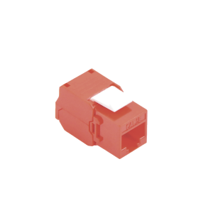 Módulo Jack Keystone Cat6 (toolless), con terminación en ángulo 180 ¬∫ Color Rojo, Compatible con Faceplate y Patchpanel Linkedpro