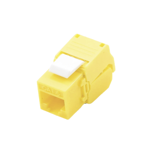 Módulo Jack Keystone Cat6 (toolless), con terminación en ángulo 180 ¬∫ Color Amarillo, Compatible con Faceplate y Patchpanel Linkedpro