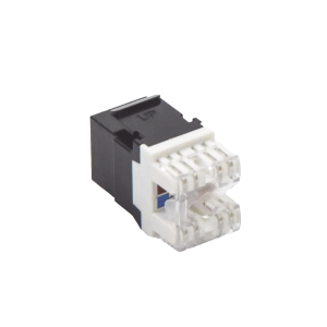 Módulo Jack Keystone Cat6 con terminación en ángulo 180 ¬∫  Color Negro