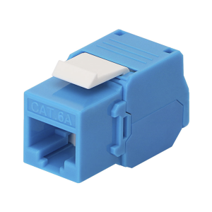 Módulo Jack Keystone Cat6A (toolless), con terminación en ángulo 180 ¬∫ Color Azul, Compatible con Faceplate y Patchpanel Linkedpro