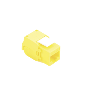 Módulo Jack Keystone Cat6A (toolless), con terminación en ángulo 180 ¬∫ Color Amarillo, Compatible con Faceplate y Patchpanel Linkedpro