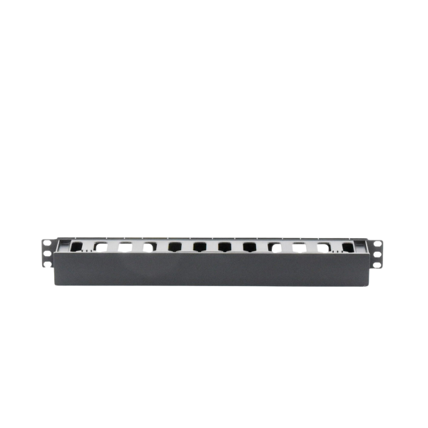 Organizador de Cables Horizontal de 1U para Rack de 19", Fabricado en Polímero Resistente a Deformaciones y Rayones