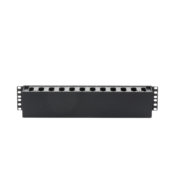 Organizador de Cables Horizontal de 2U para Rack de 19", Fabricado en Polímero Resistente a Deformaciones y Rayones