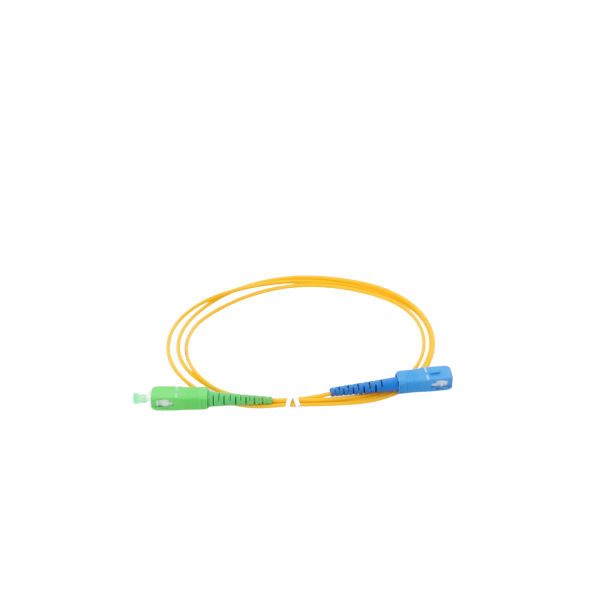 Jumper de Fibra Óptica Monomodo SC/APC-SC/UPC Simplex de 1 metro, 2mm