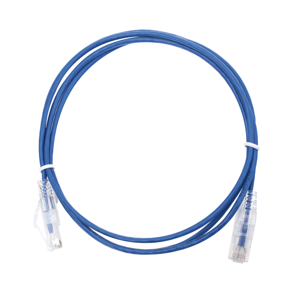 Cable de Parcheo Slim UTP Cat6 - 1.5 m Azul Diámetro Reducido (28 AWG)