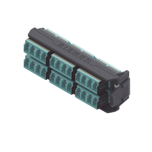 Placa Acopladora LightVerse, 12 Conectores Dúplex LC/UPC "Shuttered", Acepta hasta 24 fibras Multimodo 0M3 y OM4