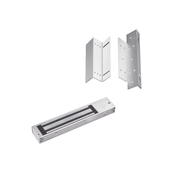 Kit para control de acceso incluye Chapa magnética de 600Lbs / Montajes L y Z