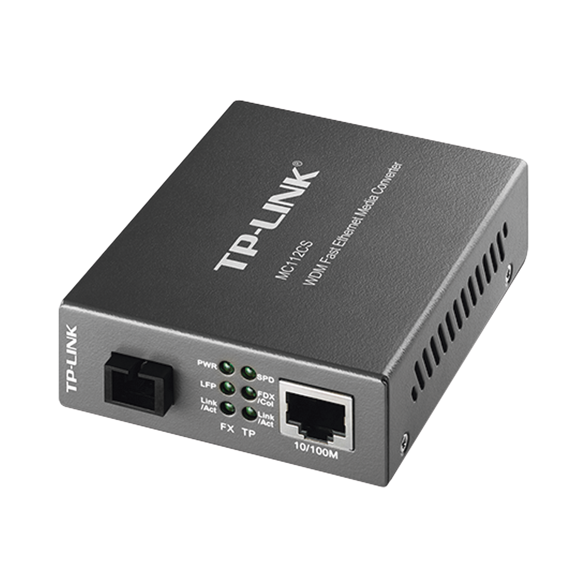 Convertidor Fibra Óptica WDM Monomodo / 1 puerto RJ45 10/100 Mbps / 1 puerto SC/UPC 100 Mbps /  Hasta 20 Km / Para su Funcionamiento Requiere el Modelo MC111CS / Plug and Play